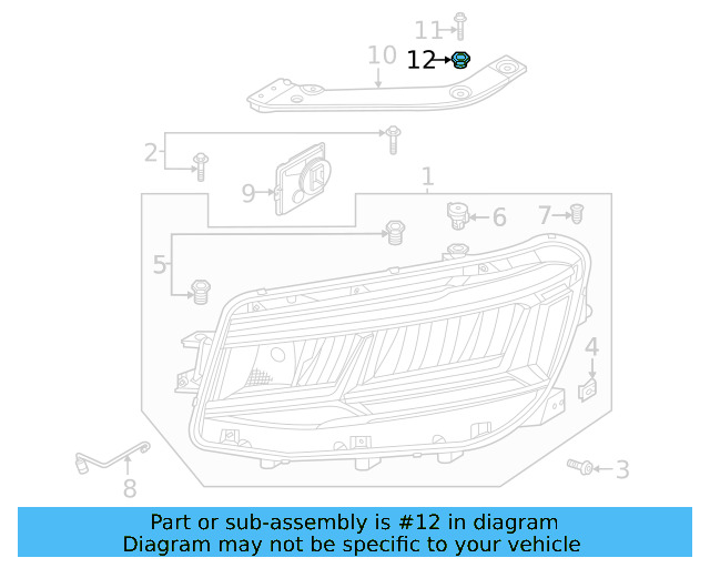 Headlamp Assembly Adapter 1K8-941-297 - View 12