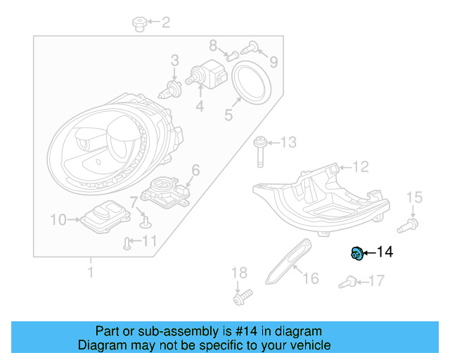 Headlamp Assembly Adapter 1K8-941-297 - View 13