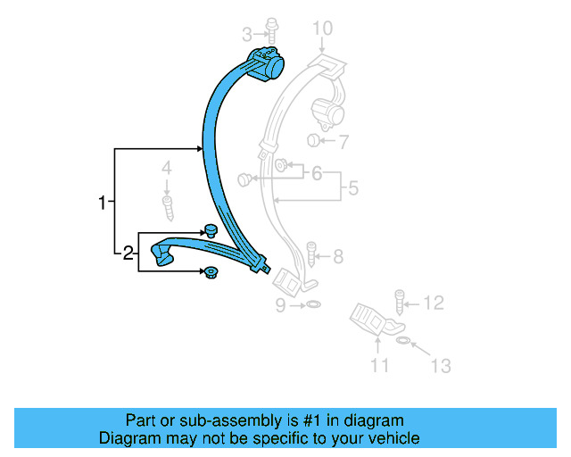 Seat Belt Lap And Shoulder Belt 1K9-857-805-B-RAA