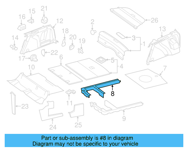 Trunk Trim Panel Clip 7H0-867-299-01C - View 91