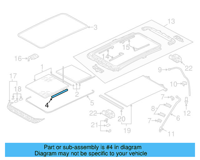 Sunroof Opening Trim 1K9-867-525-A - View 18