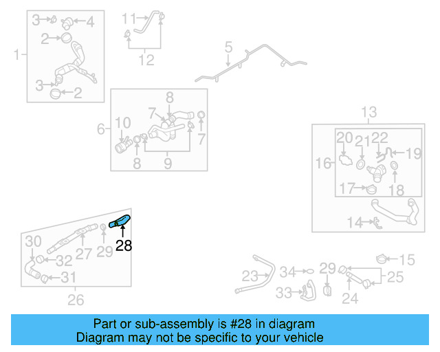 Engine Coolant Overflow Hose 1KM-122-109-C - View 57