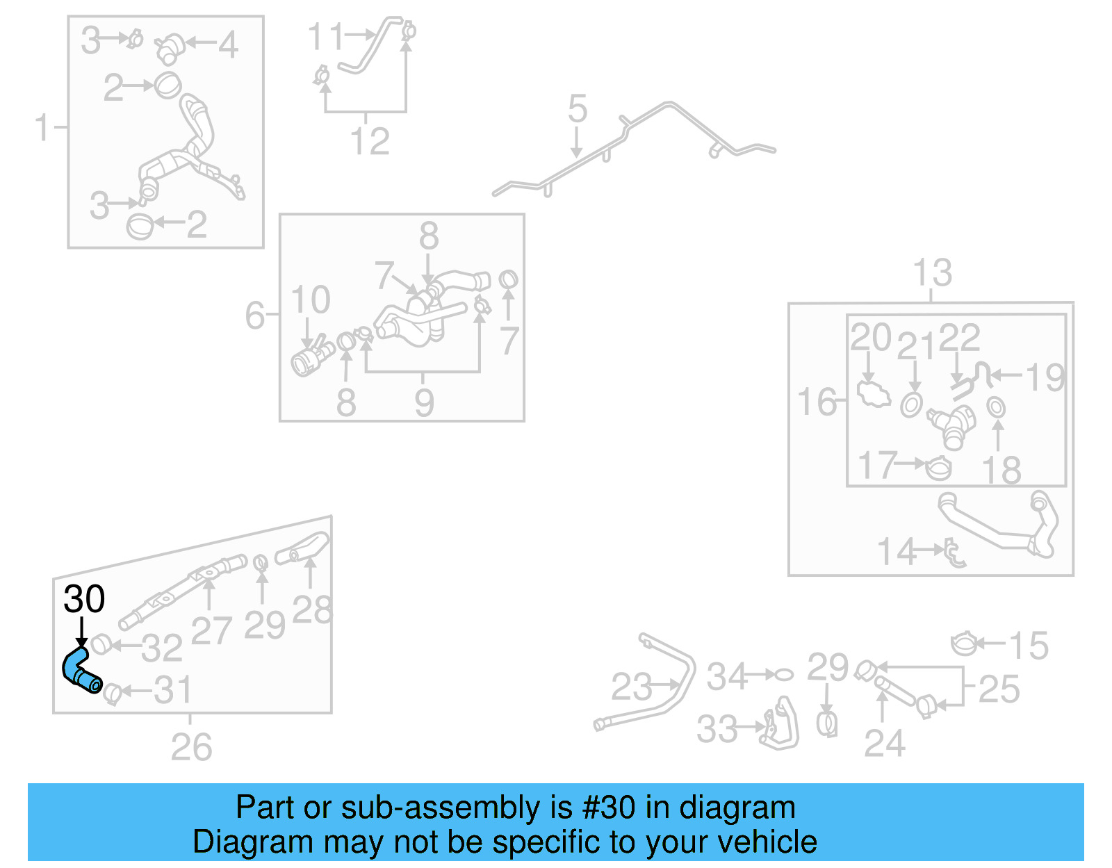 Engine Coolant Overflow Hose 1KM-122-109-C - View 26