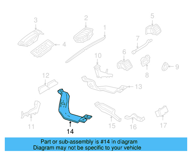 Instrument Panel Air Duct 1KM-819-805 - View 51
