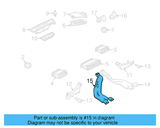 Instrument Panel Air Duct 1KM-819-805 - View 13