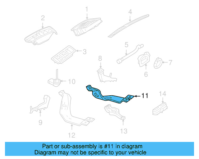 Instrument Panel Air Duct 1KM-819-806 - View 16