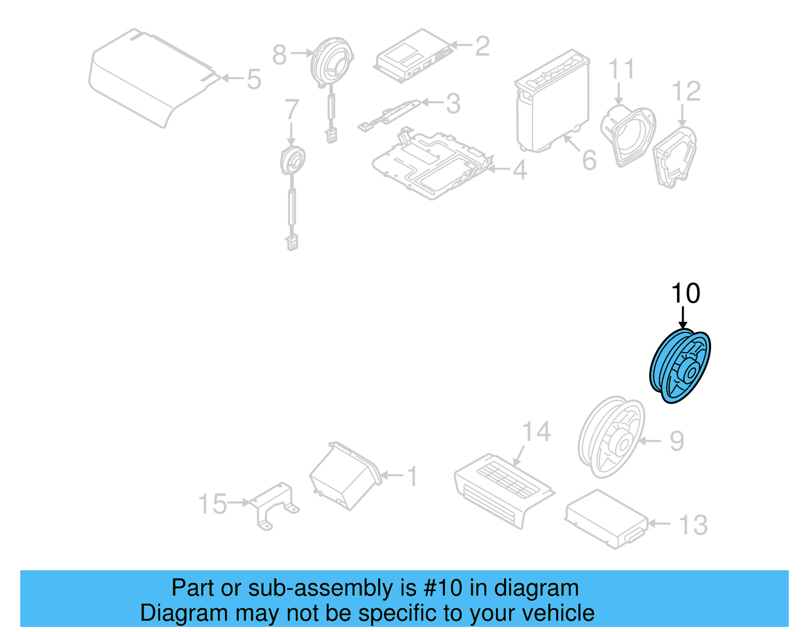 Quarter Panel Speaker 1Q0-035-454-A - View 5