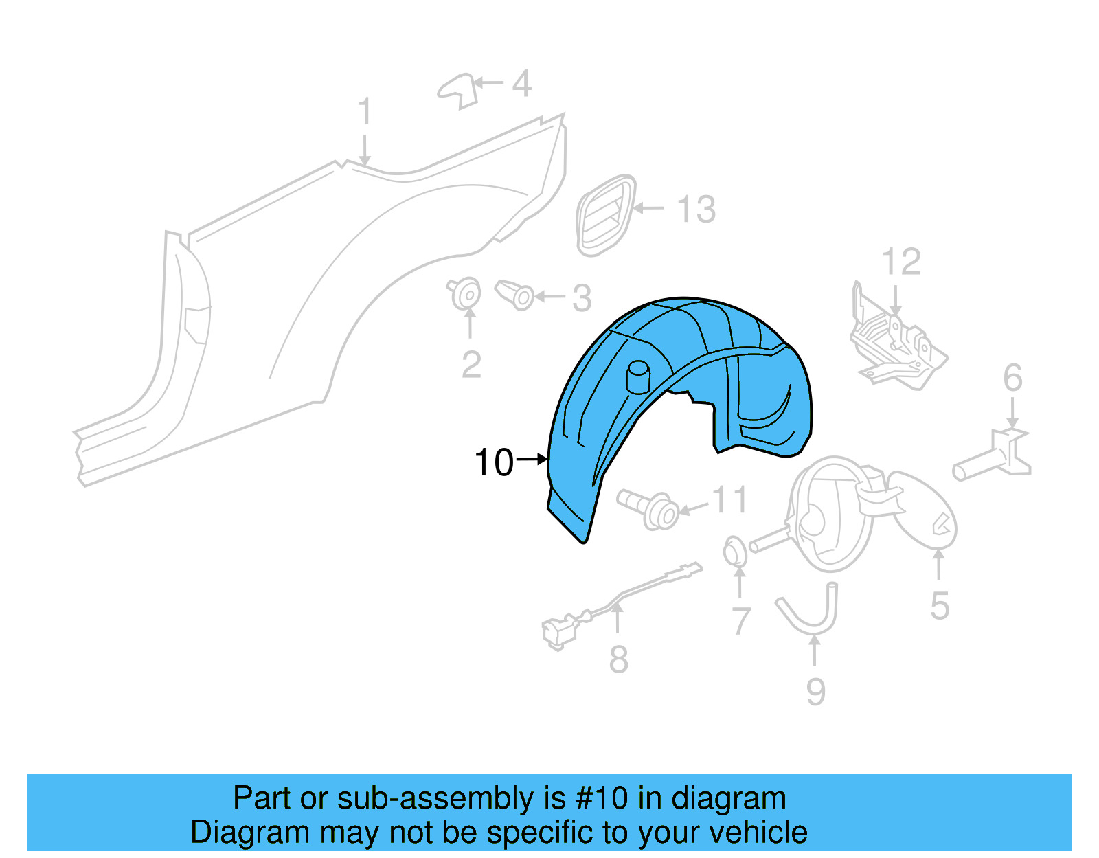 Wheelhouse Liner 1Q0-810-972-A - View 4