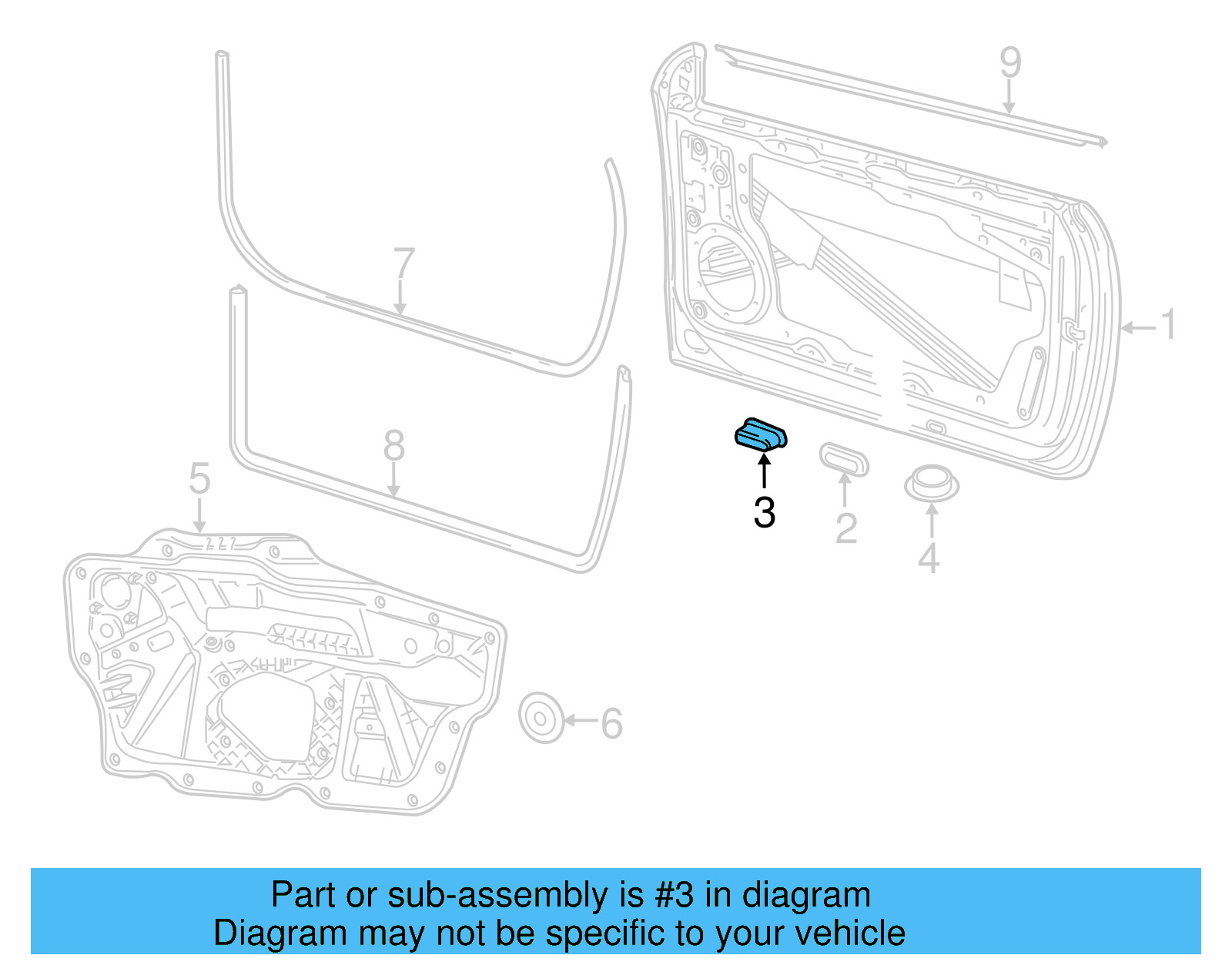 Door Assembly Insert 1Q0-831-469 - View 4
