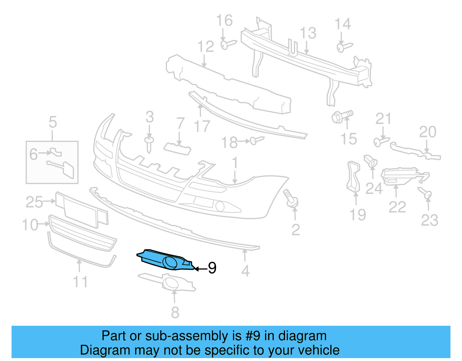 Outer Grille 1Q0-853-665-B-9B9 - View 4