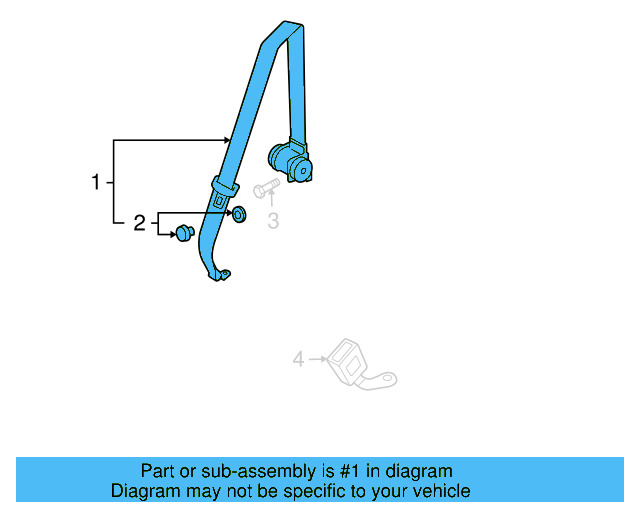 Seat Belt Assembly 1Q0-857-806-A-RAA