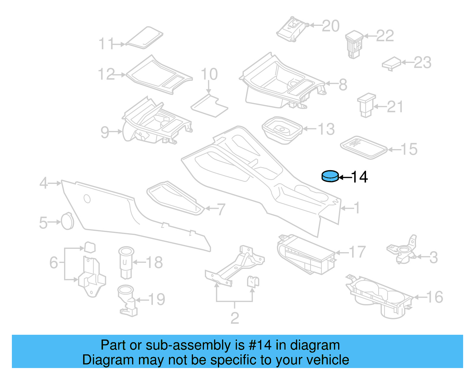 Cup Holder Insert 1Q0-863-135-95T - View 4
