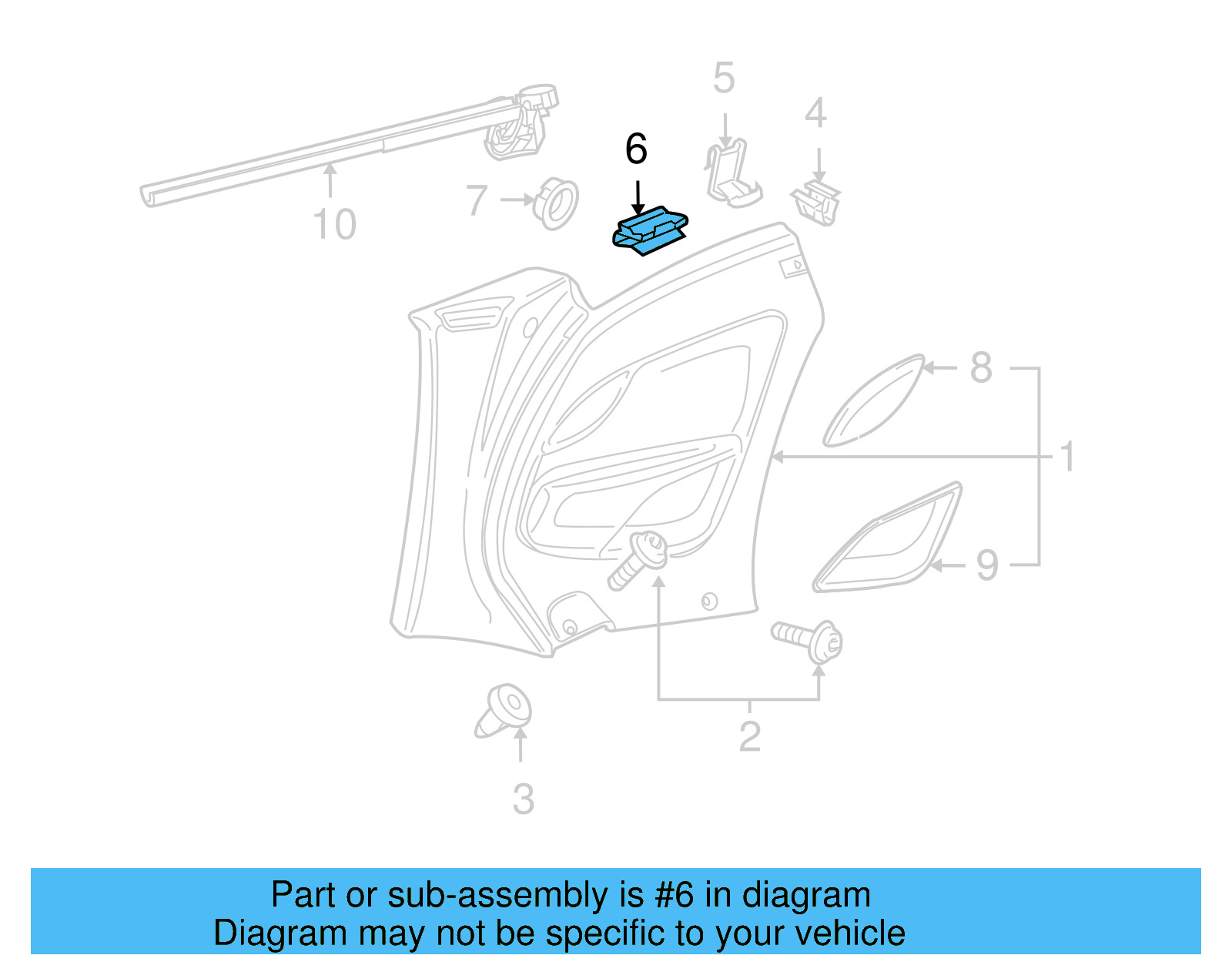 Quarter Trim Clamp 1Q0-867-059 - View 3