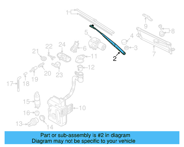 Wiper Arm 1Q1-955-410-03C - View 11