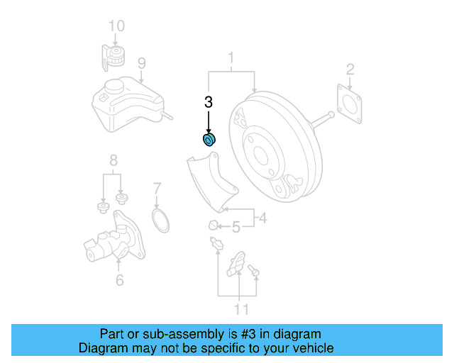Power Brake Booster Grommet 1S0-612-250-A - View 18