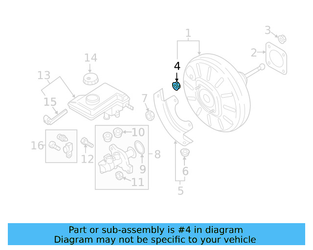 Power Brake Booster Grommet 1S0-612-250-A - View 19