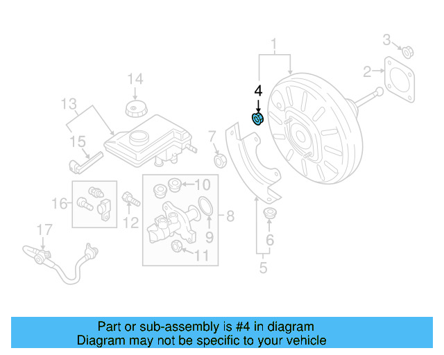 Power Brake Booster Grommet 1S0-612-250-A - View 20
