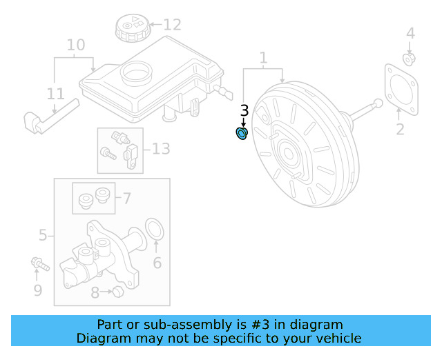 Power Brake Booster Grommet 1S0-612-250-A - View 21