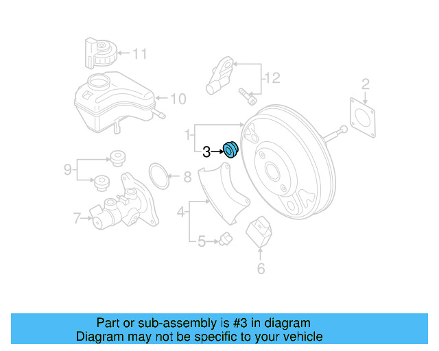 Power Brake Booster Grommet 1S0-612-250-A - View 23