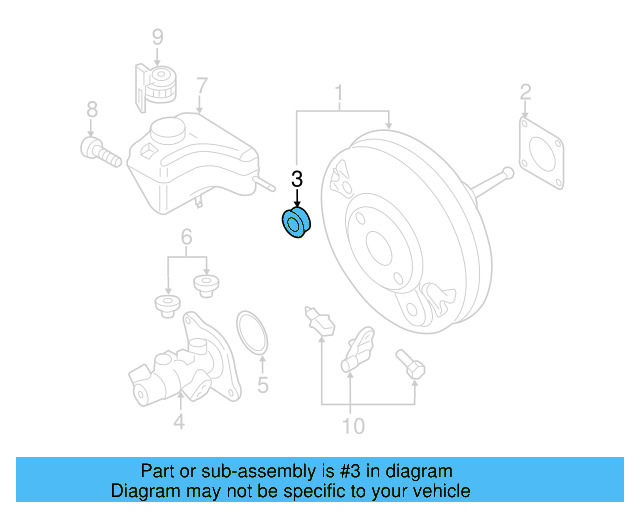 Power Brake Booster Grommet 1S0-612-250-A - View 61