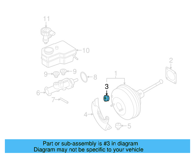 Power Brake Booster Grommet 1S0-612-250-A - View 49