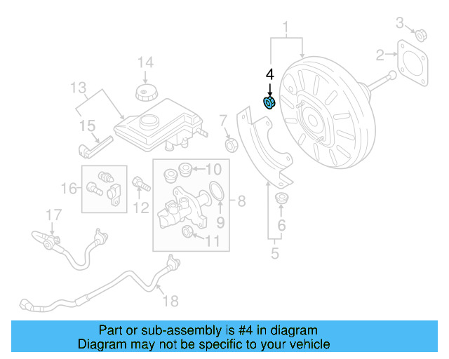 Power Brake Booster Grommet 1S0-612-250-A - View 57