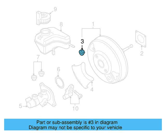 Power Brake Booster Grommet 1S0-612-250-A - View 25