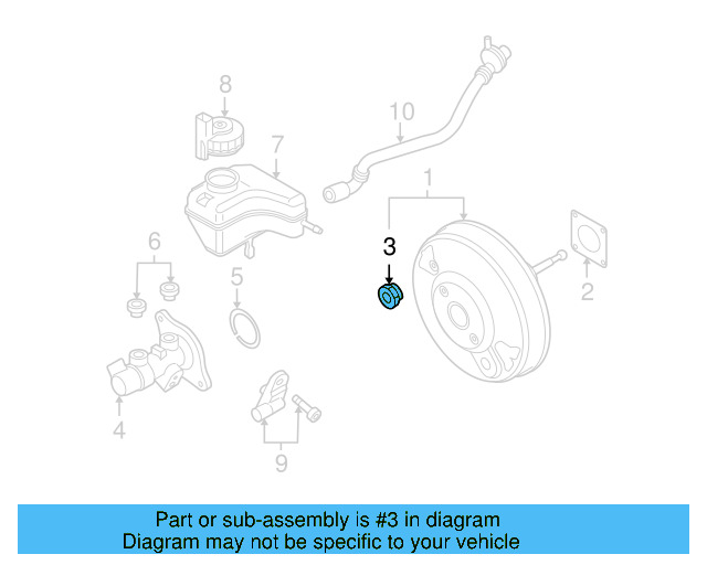 Power Brake Booster Grommet 1S0-612-250-A - View 27