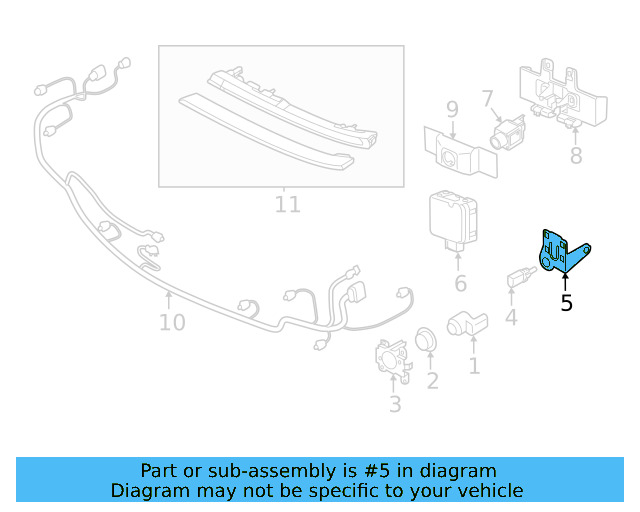 Temp Sensor Bracket 1S0-820-536 - View 5