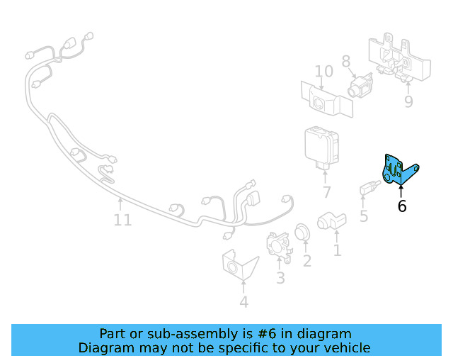 Temp Sensor Bracket 1S0-820-536 - View 6