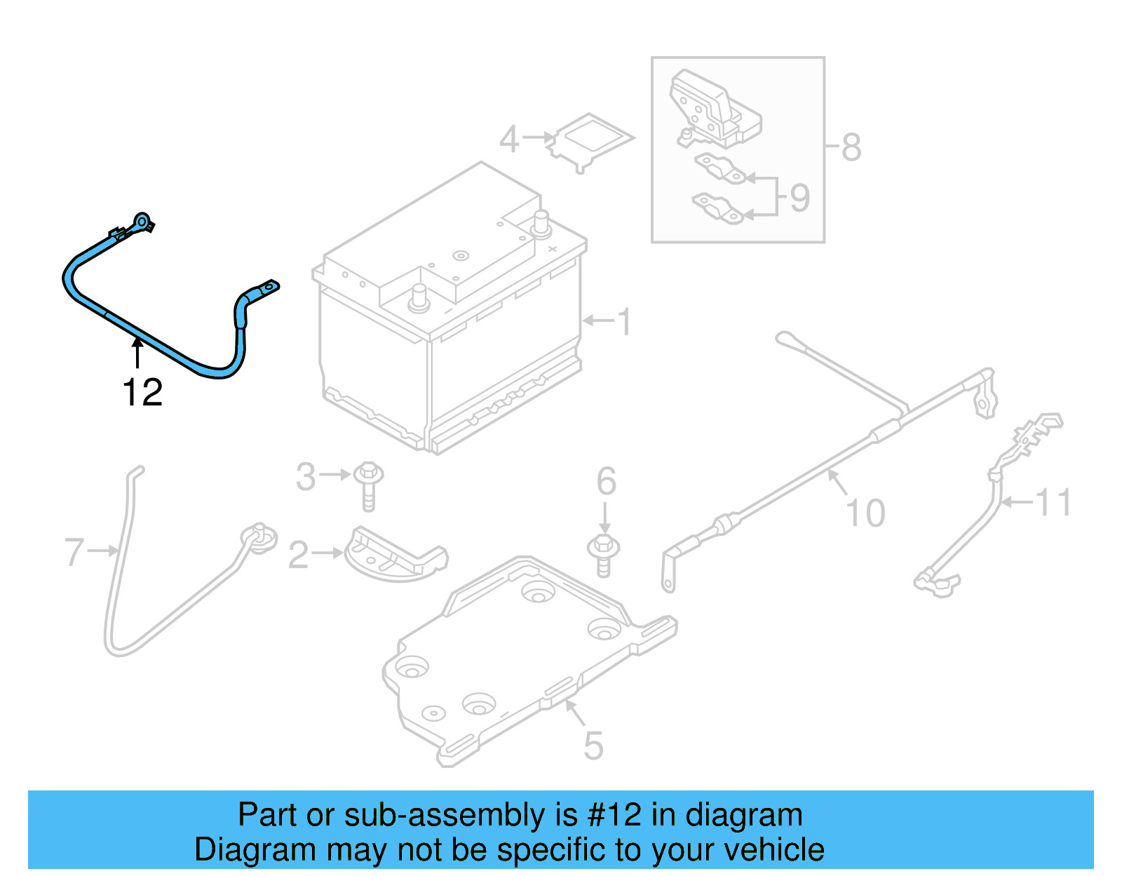 Battery Cable 1S0-915-181-B - View 6