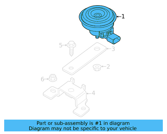 Alarm Horn 1S0-951-113 - View 2