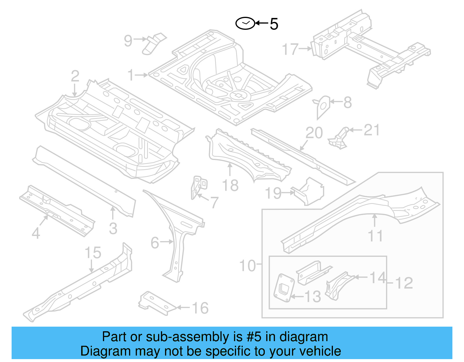 Rear Floor Pan Retainer 1T0-803-274 - View 60