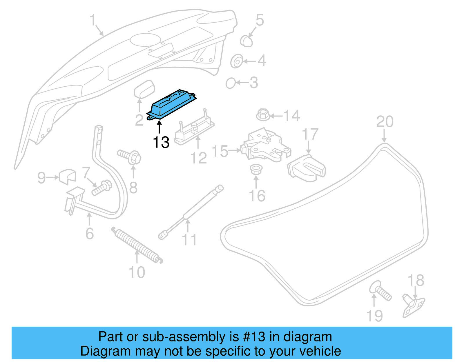 Release Switch Cover 1T0-827-229-A