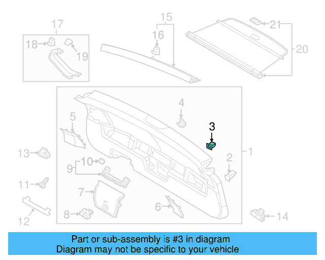 Lower Center Pillar Trim Clip 4A0-867-276-B - View 172