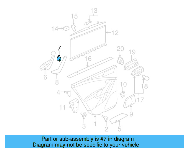 Lower Center Pillar Trim Clamp 1C0-867-388 - View 16