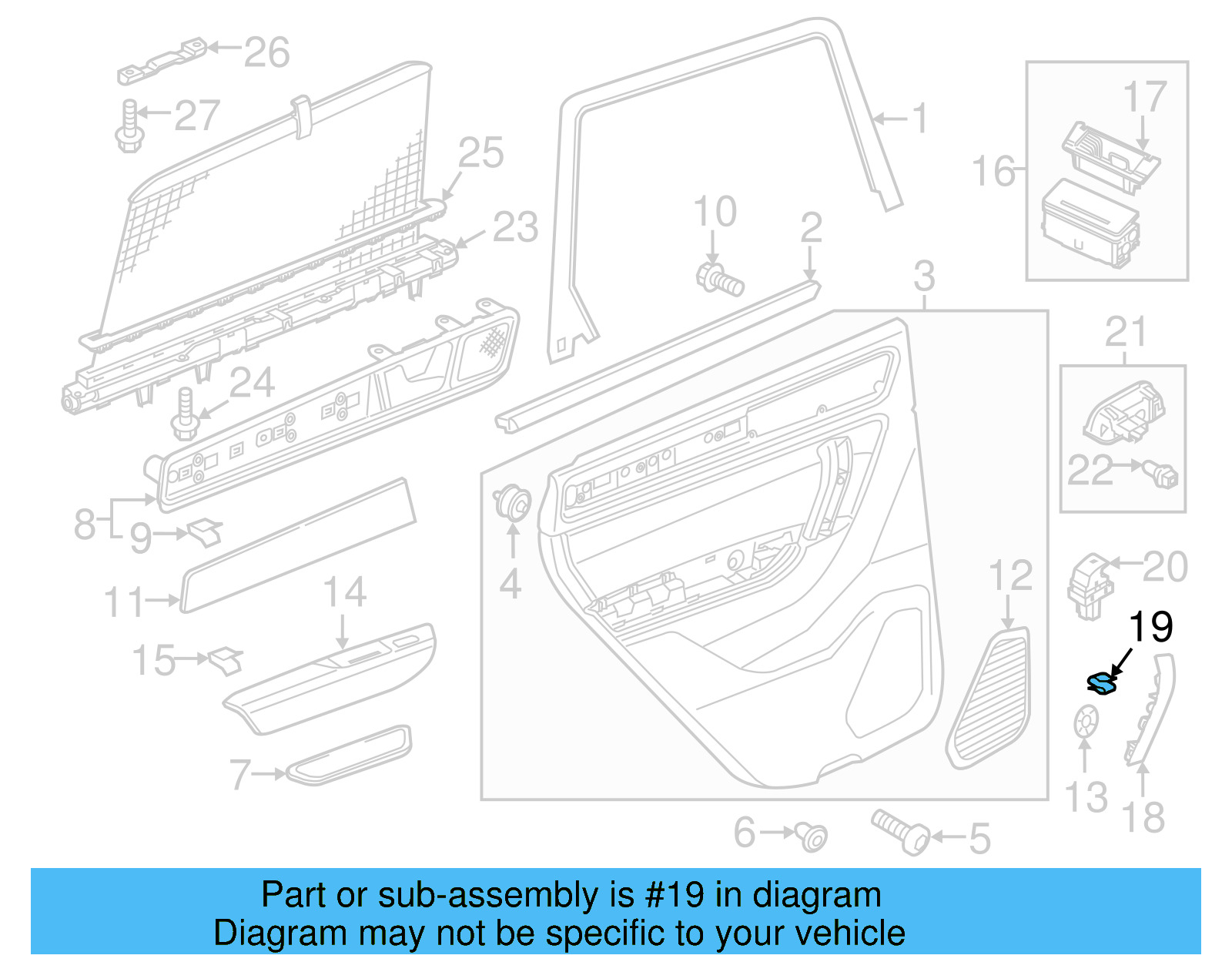 Handle Cover Clip 1T0-867-947-A - View 26