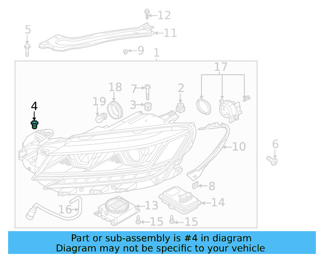Headlamp Assembly Link Bolt WHT-003-214 - View 47