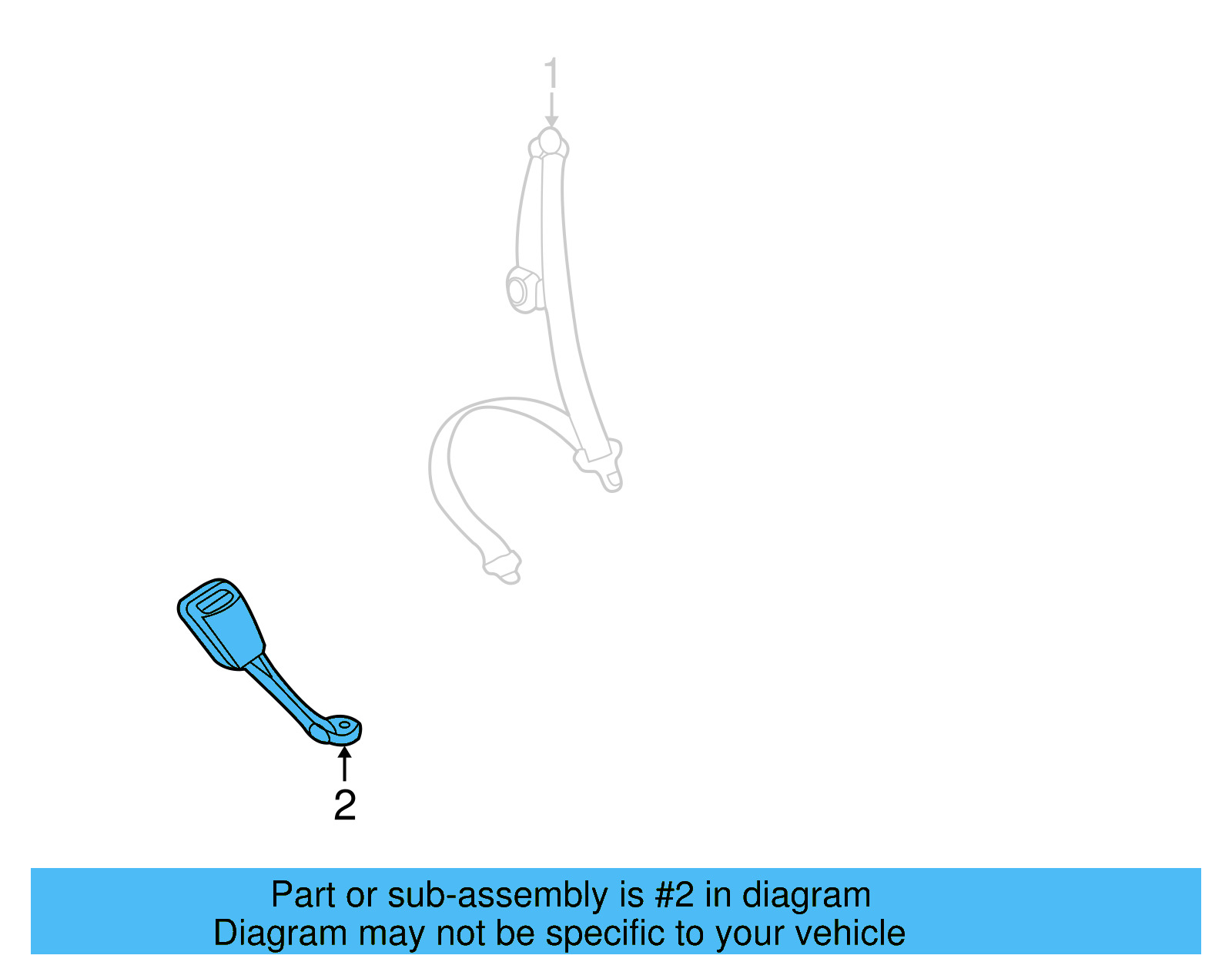 Seat Belt Receptacle 1Y0-857-739-A-FCN - View 7