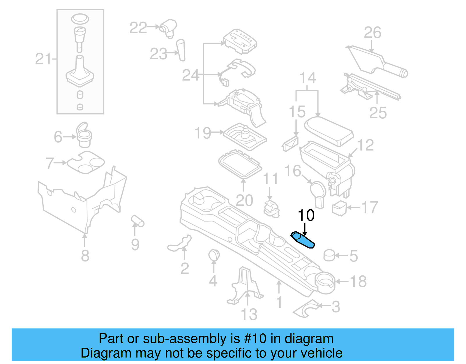 Console Trim Panel 1Y0-864-375-G-2QL