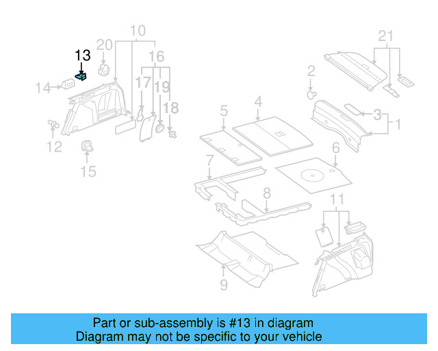 Tie Down Hook 1K0-864-203-C-2ZZ - View 93