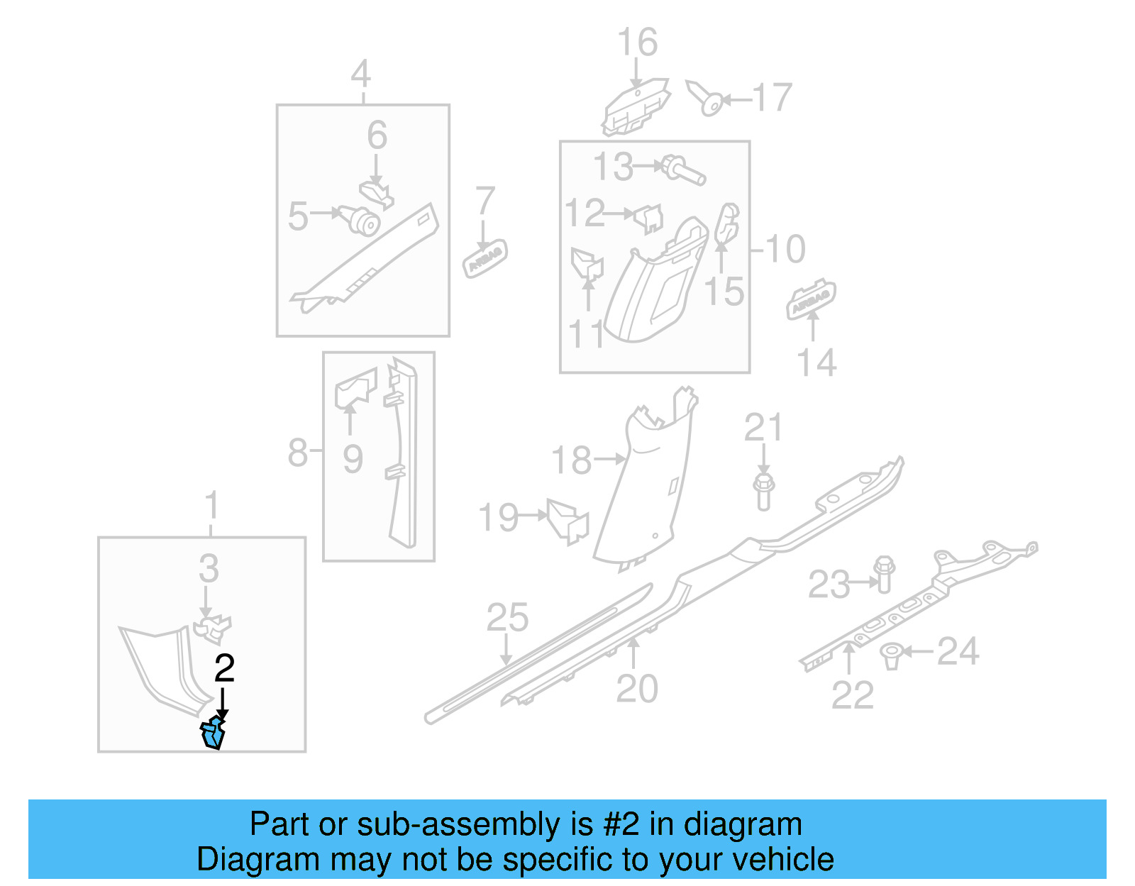Kick Panel Trim Retainer 1Y0-867-276 - View 43