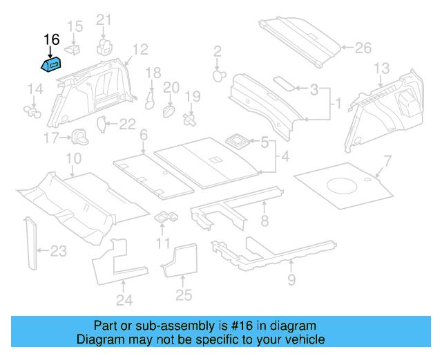 Trunk Trim Panel Clip 7H0-867-299-01C - View 81