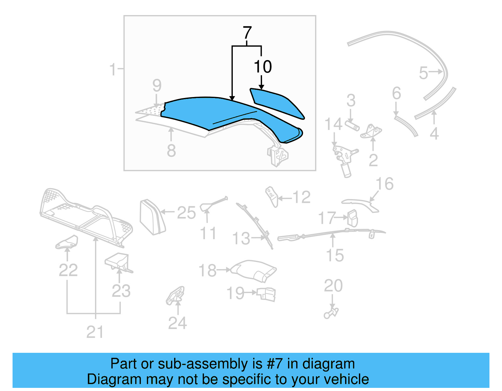 Top Cover 1Y0-871-035-F-C90 - View 2