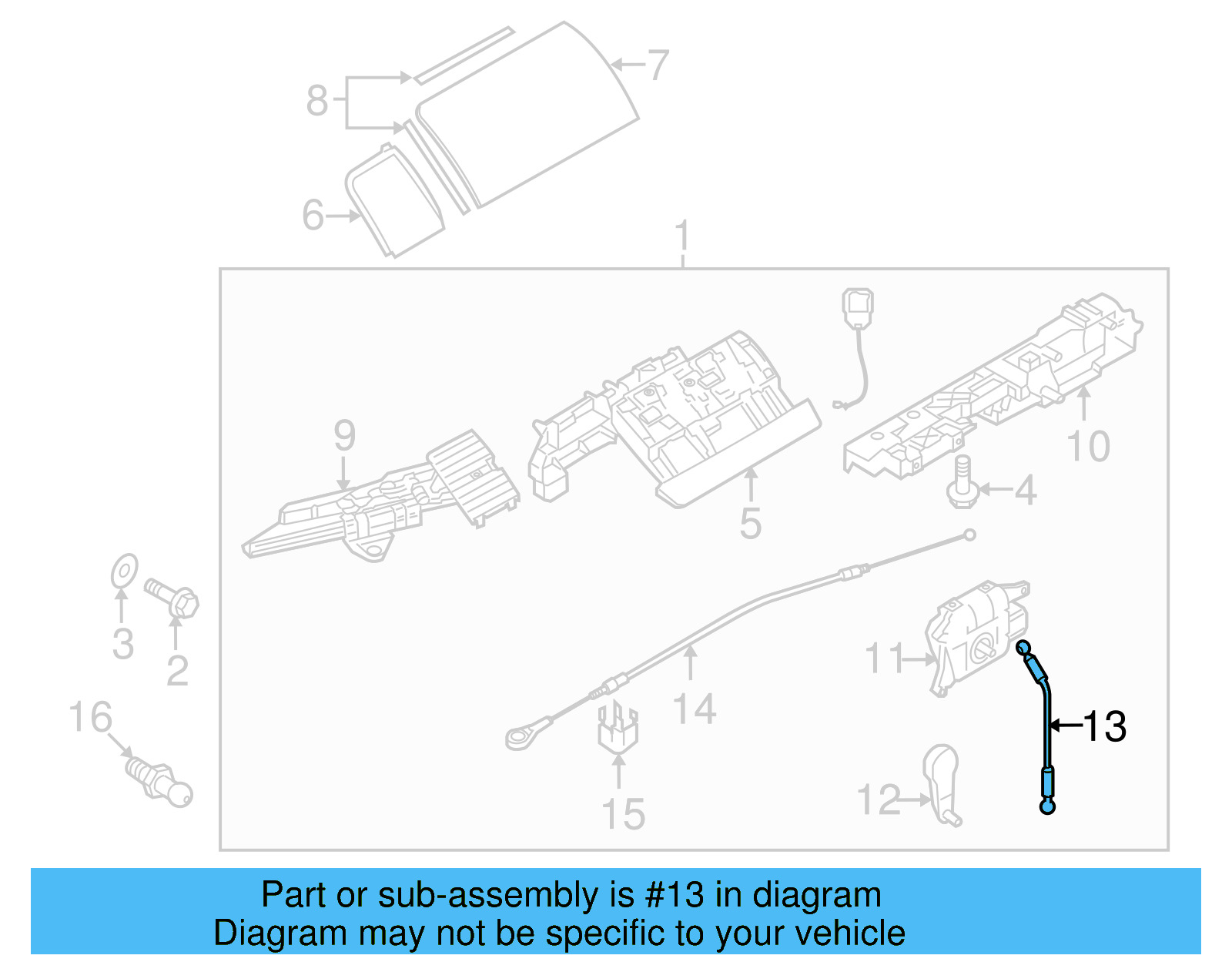 Convertible Top Push Rod 1Y0-871-301 - View 7