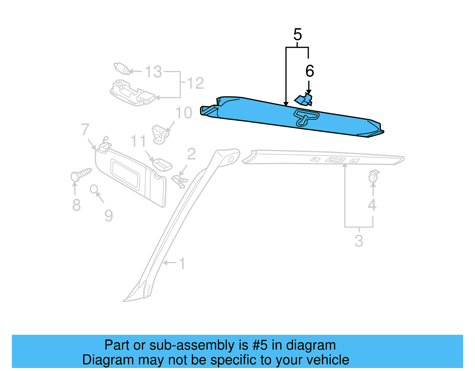 Frame Trim 1Y0-871-303-B41 - View 5