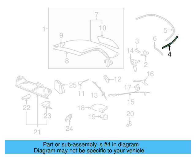 Top Assembly Retainer 1Y0-871-322-A - View 4