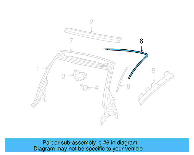 Windshield Frame Weatherstrip Seal 1Y0-871-409-C-B41 - View 4