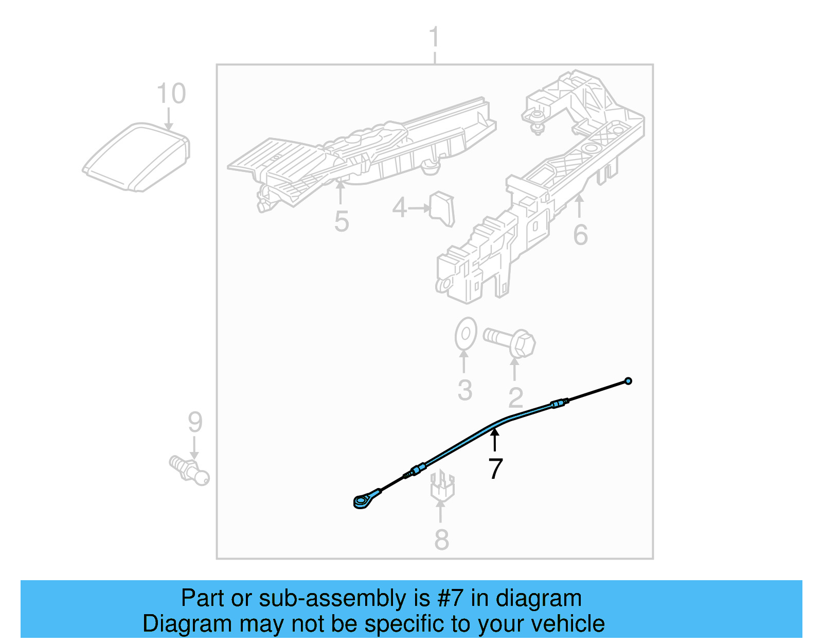 Convertible Top Cable 1Y0-871-707-B - View 7