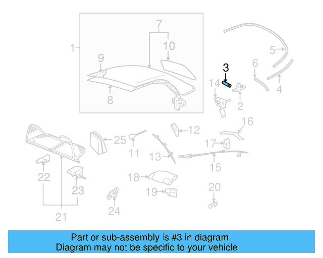 Top Assembly Pin 1Y0-871-763 - View 5